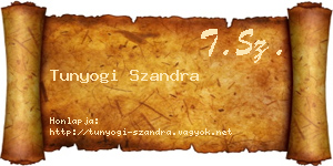 Tunyogi Szandra névjegykártya